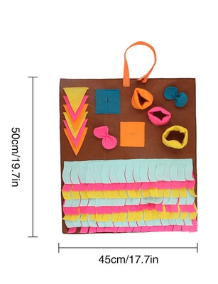 Snuffelmat voor huisdieren, trainingsdeken voor huisdieren, afneembare fleecemat, hondenmat, stressverlichtend, neuswerkpuzzel, neuspad voor huisdieren: B