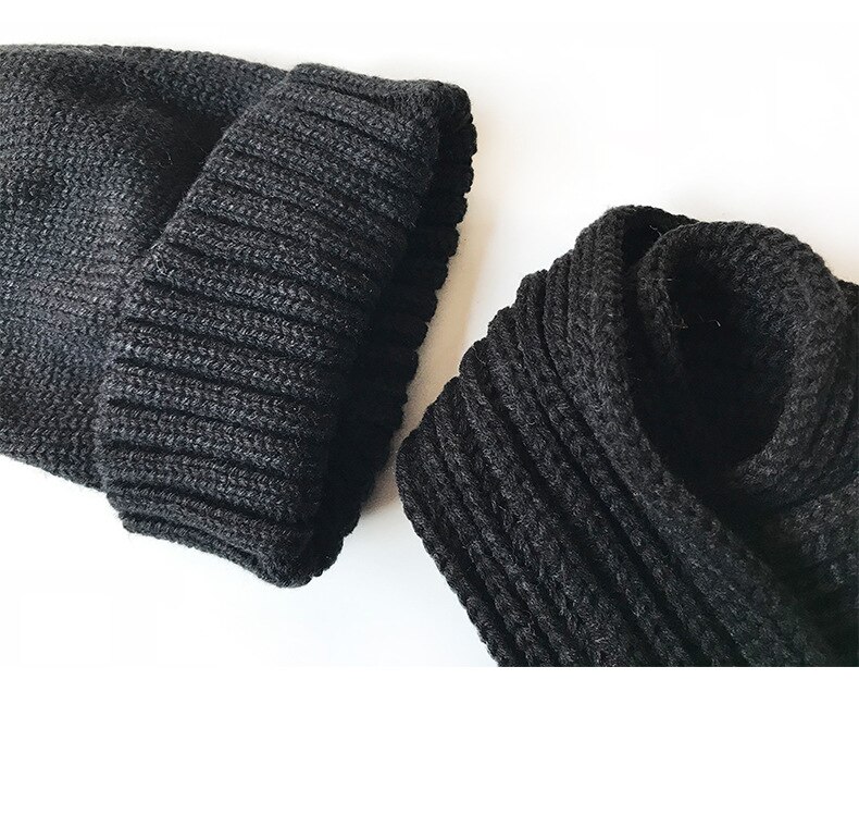 2 stk babyhatter skjerf sett strikket vinterstjerne beanie bomull varm pompon caps barn myke hatter barn jenter gutter