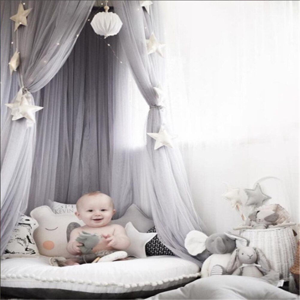 Baby Bed Crib Netting Room Decoration for Wedding or Gaming Party Mosquito Net Hanging Play Tent Baby Infant Canopy