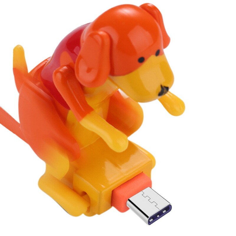 Cavo di ricarica per cani canaglia per IOS tipo-c cavo telefonico USB cavo per caricabatterie per cani cavo per IPhone/Xiaomi cavo dati 1.2m: Type-B-Orange
