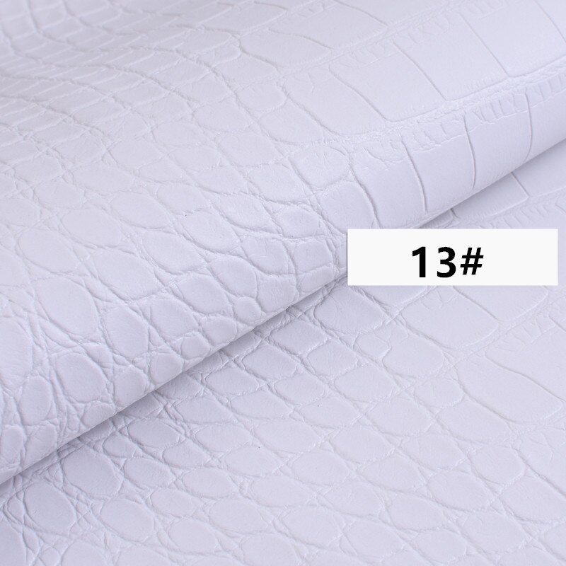 50x138cm 0.8mm Faux PVC leather Fabric Imitation Crocodile Skin Embossed Synthetic PVC Faux Leather for Decoration Sofa Home: NO13