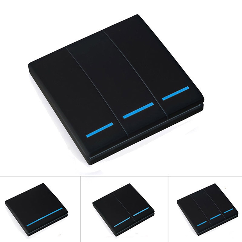 433 Mhz Ac 220V 110V 1CH Draadloze Rf Afstandsbediening Schakelaar Led Nachtlampje Schakelaars Drukknop 86 muur Panel Afstandsbediening Zender