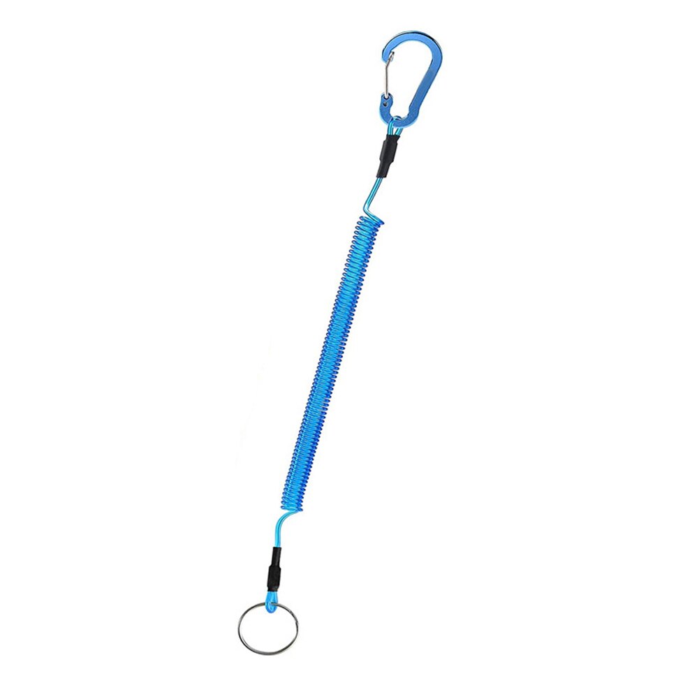 Key Lanyard Fishing Missed Rope Key Koord Key Chain Elastic Coil Stretch Tether Wire spring rope Lockable Key Cord: Blue