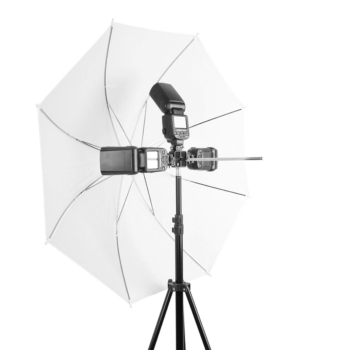 3 in 1 Schuh Halterung verdreifachen Kopf montieren Adapter Mit Regenschirm See Licht Basis Alle-Metall Kamera 1/4 zoll Schraube montieren Adapter