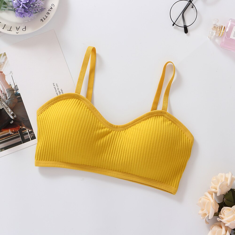 Women's Mash Up One Piece Solid Bra for women Bra Intimate High Elastic Innovation For Boobs Versatility B0083: B0083-Yellow