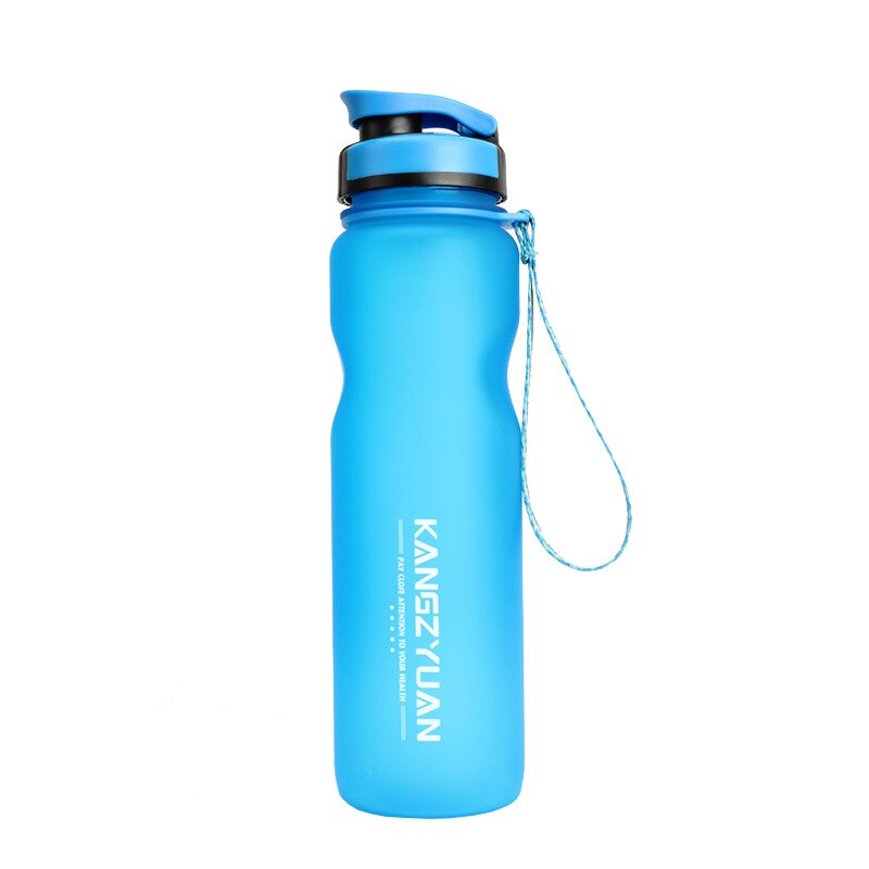 1000ml utomhusresor hydroflaska bärbara hydroflaskor läckagesäkra dryckesartiklar sportvattenflaska gratis bpa matsal sportflaskor: Blå