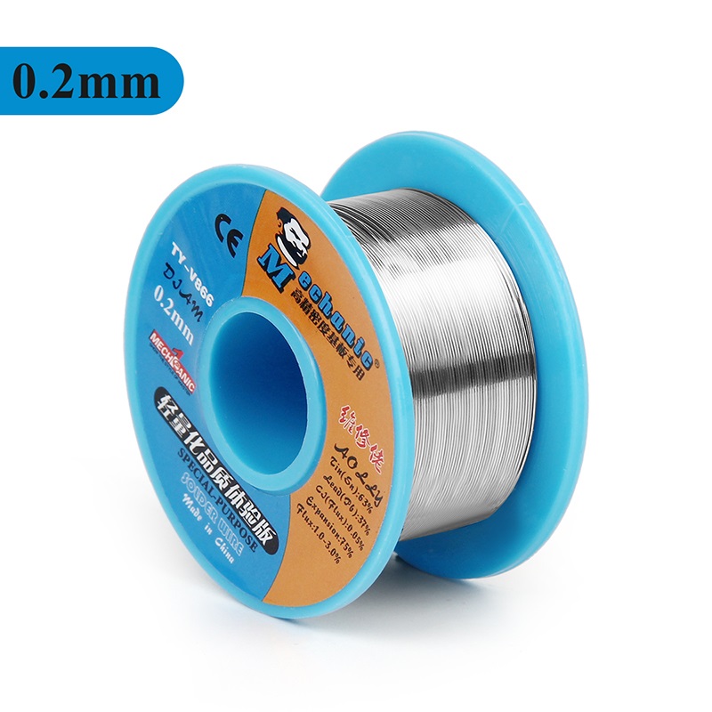 MECHANIC 183℃ Melting Solder Wire 0.2/0.3/0.4/0.5/0.6/0.8mm 63% Tin 37% Flux 1.0-3.0% Lead Rosin Core Tin-Lead Welding Cable