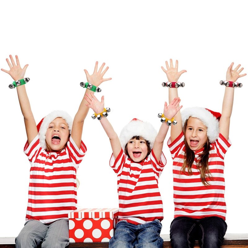 Band pols belletjes armbanden jingle muzikale enkel belletjes ritme instrument percussie feestgunsten voor kerstmis schoolkinderen  (2