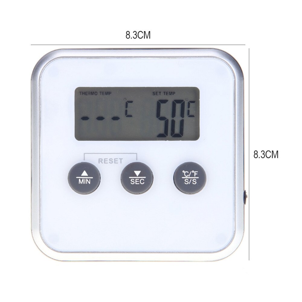 Termometro elettronico Timer Cucina a base di Carne di Tester del Calibro di Temperatura con Sonda di Cottura BARBECUE Termometro Da Cucina Strumenti di Temperatura