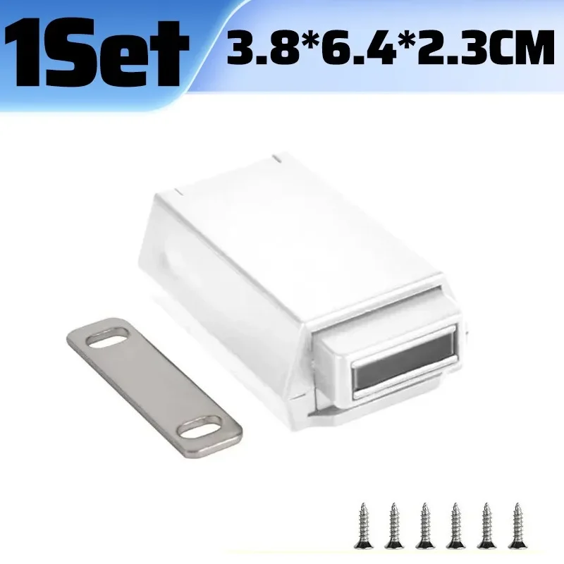 1/4set Magneet Kastdeur Uitsmijter Garderobe Vangsten Meubeldeur Stopt Zware Push Onzichtbare Lade Magneet Lock hardware: chroom