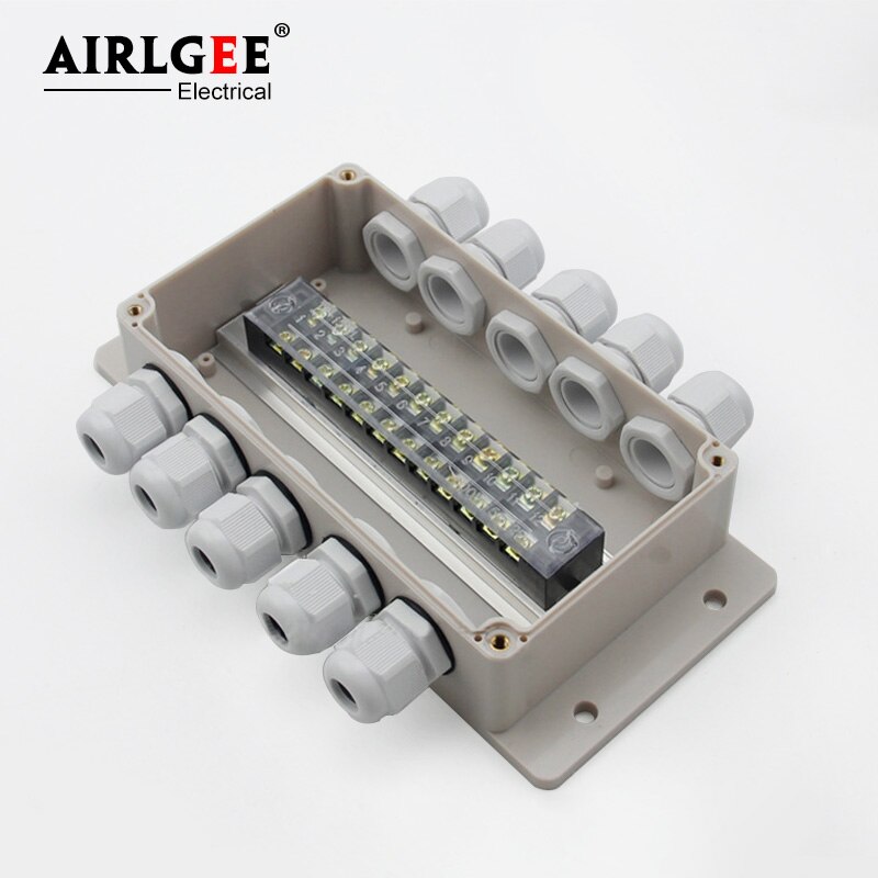 158 * 90 * 60mm with ear waterproof cable junction box, junction box outdoor plastic threading box terminal waterproof connector