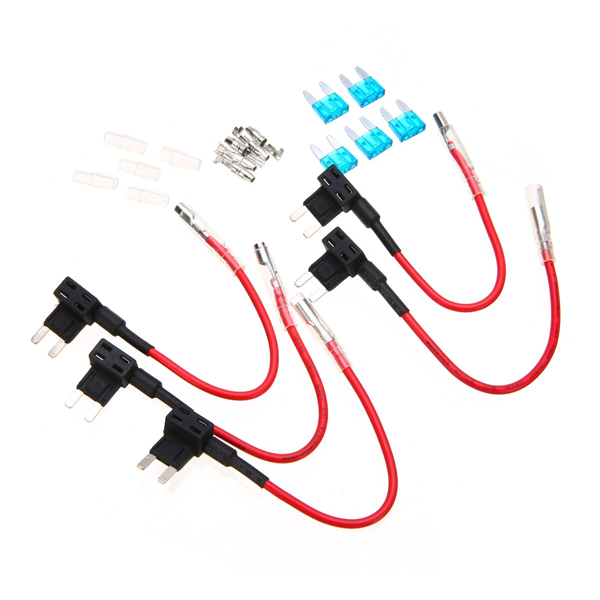 5pcs/set 15A Car Fuse Add Circuit Mini Blade Fuse Boxe Holder with 15A ACS ATO ATC Blade Fuse Plug Accessories For Nissan Sunny