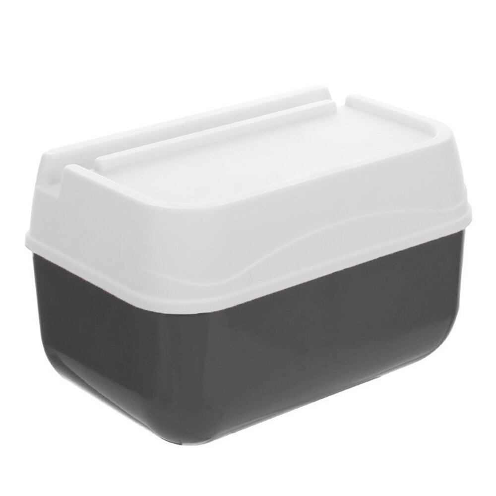 Bathroom Waterproof Tissue Box PP Bath Toilet Paper Holder Wall Mounted Paper Storage Box Double Layer Dispenser: Black