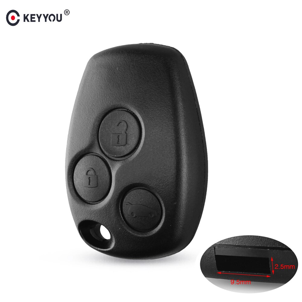 KEYYOU 3 Tasten Ersatz Auto Schlüssel Shell für Renault Logan Sandero Clio Fluence Vivaro Master Verkehrs Schlüssel Fall Ohne Klinge.