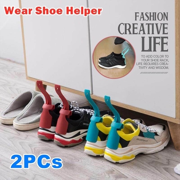 Junejour 2 teile/satz Faul unisex Tragen Schuh Horn Helfer Schuhlöffel Schuh Einfach auf und aus Schuh robust Unterhose Hilfe