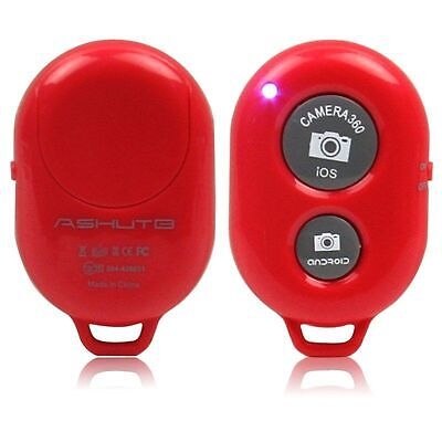 Obturador 10m do obturador de selfie do obturador de bluetooth com acessórios manuais do telefone do usuário 2019: Red