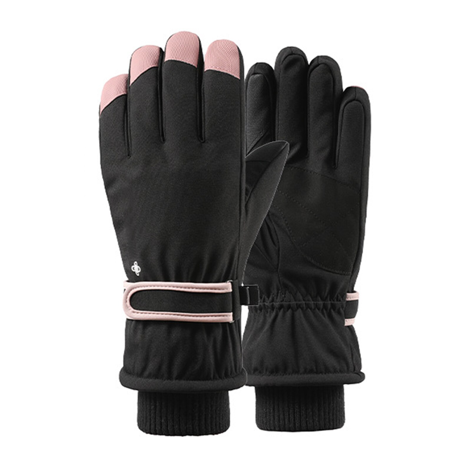 Waterdichte winter warme handschoenen sneeuw ski handschoenen snowboard handschoenen motorrijden winter touchscreen handschoenen  zj55: Zwarte b