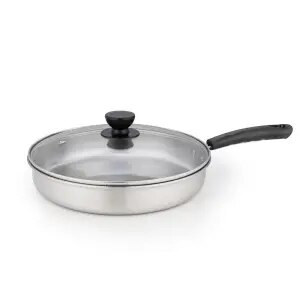 Extra Dikke Roestvrijstalen Pan Non-stick Koekenpan Met Rookvrije Pannenkoeken, gebakken Eieren, Gebakken Steak Pannen Non Stick Pan: 23 cm with lid