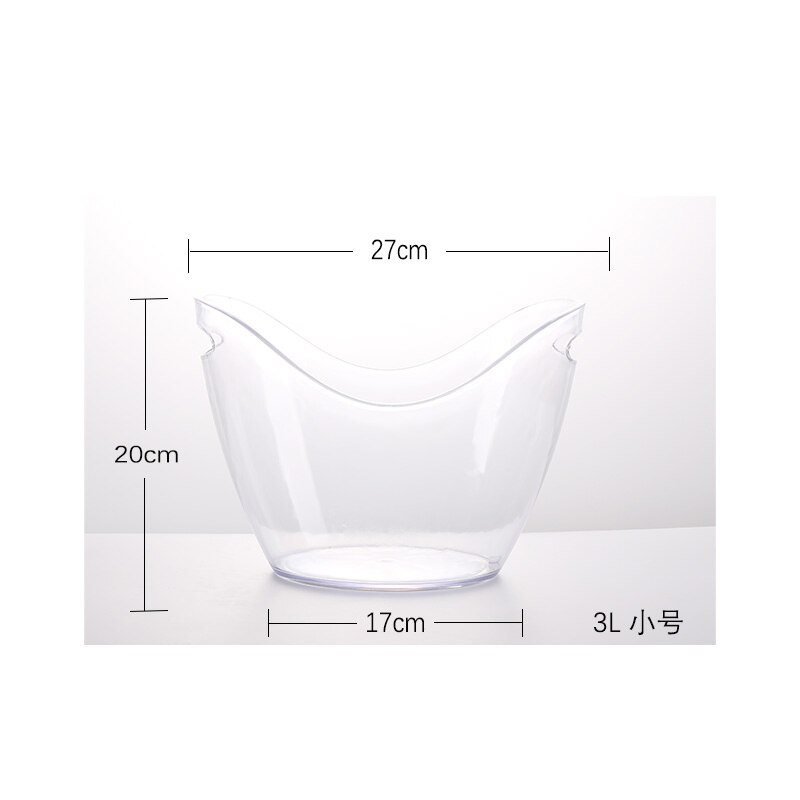 Ice Cube Container Ice Bucket Portable Bucket Wine Ice Cooler Beer Cabinet Bar Kitchen Space Saving Tools Whiskey Freeze Tools: transparent3L