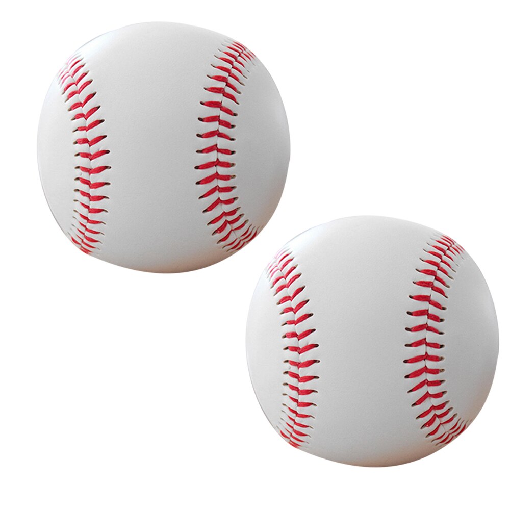 2 Stuks 9 Inch Universal Handgemaakte Baseballs Pu Harde En Zachte Baseball Ballen Softbal Bal Training Oefening Baseball Ballen