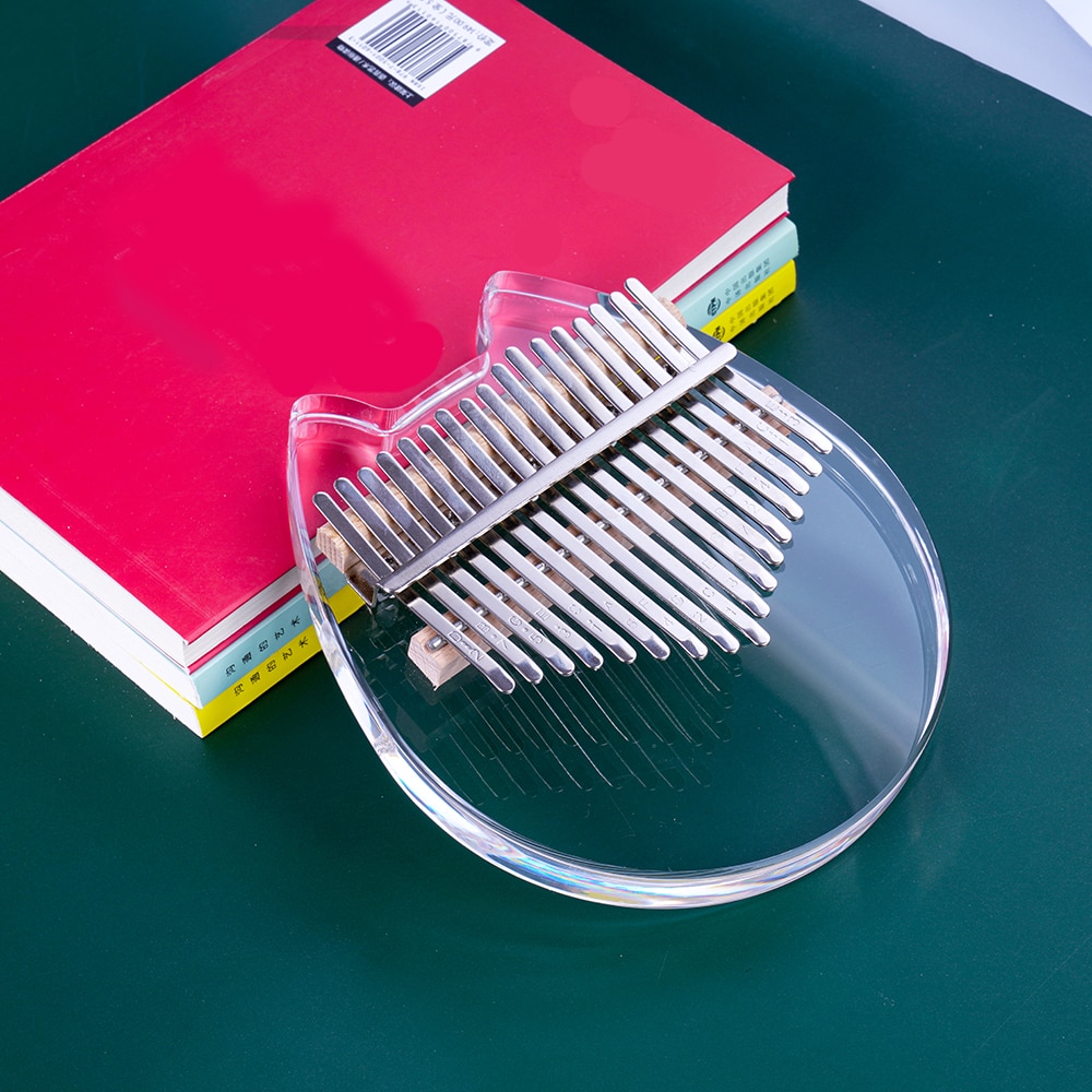 Kalimba 17 klawiszy przezroczysty akrylowy kciuk fortepian z futerał robić przenoszenia regulowany młotek naklejki ściereczka robić czyszczenia калимба palec fortepian