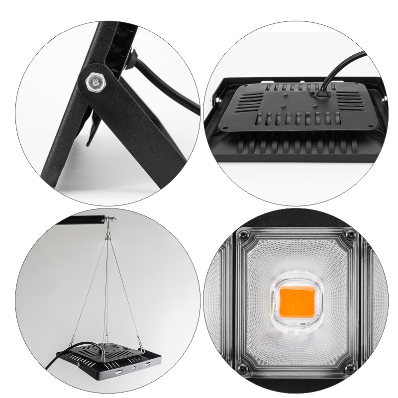 Volledig spectrum led kweeklamp waterdicht 100w 200w 300w cob groeilamp voor planten kweeklamp binnen hydrocultuurlamp 220v