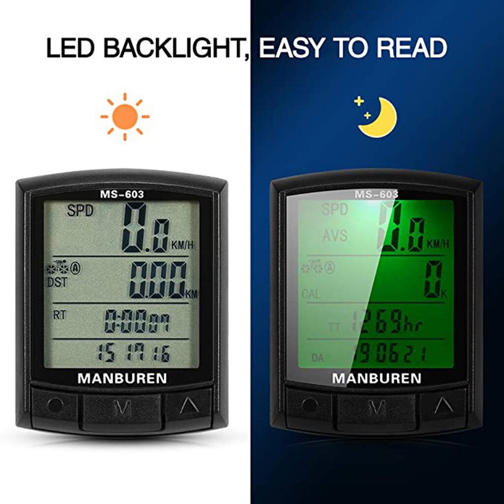 Bike Speed Meter Digital Bike Computer Multifunction Waterproof Sports Sensors Wireless Lcd Odometer Bicycle Speedometer A617