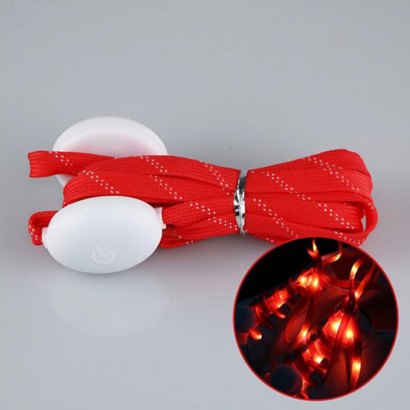 LED clignotant lacet multicolore lueur couleur changeante lacet nuit en cours d'exécution étanche Shoestrings 120 cm longueur