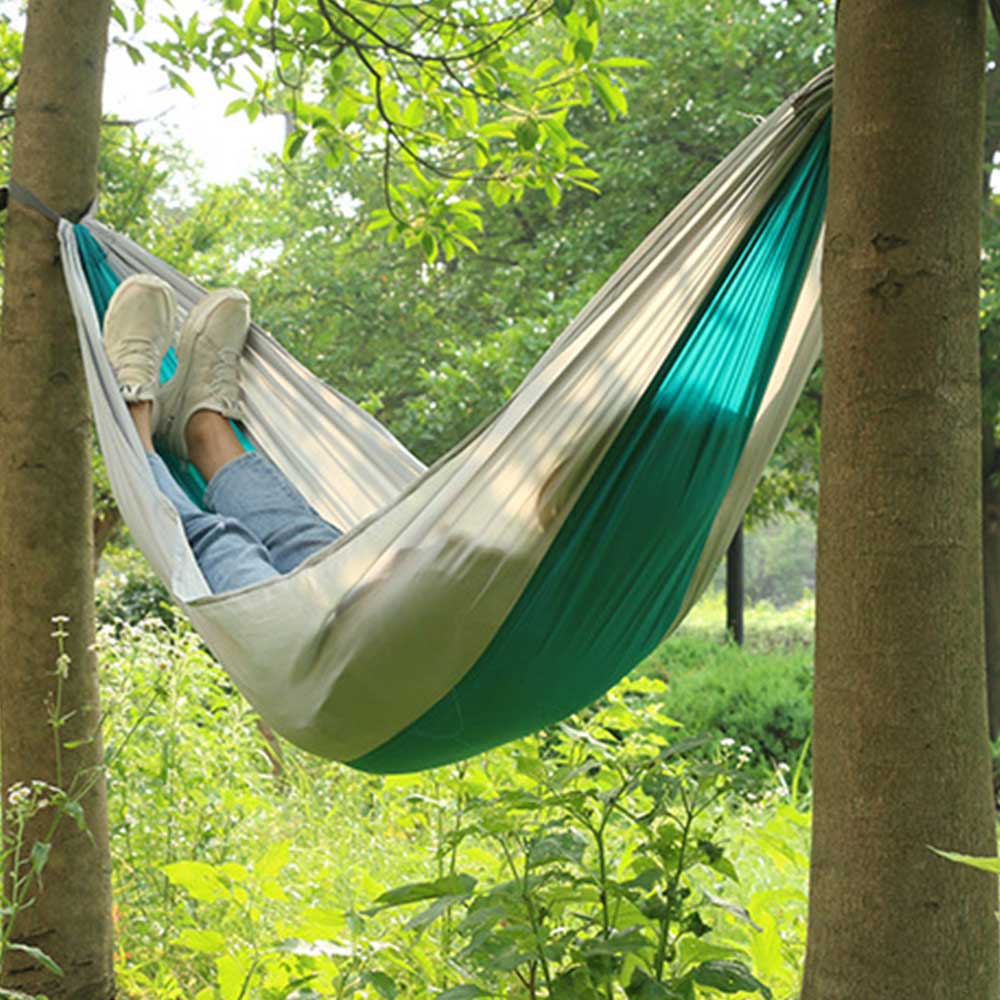Hiking Camping 240cm Hammock Portable Nylon Safety Parachute Hamac Hanging Chair Swing Outdoor Double Person Leisure Hamak