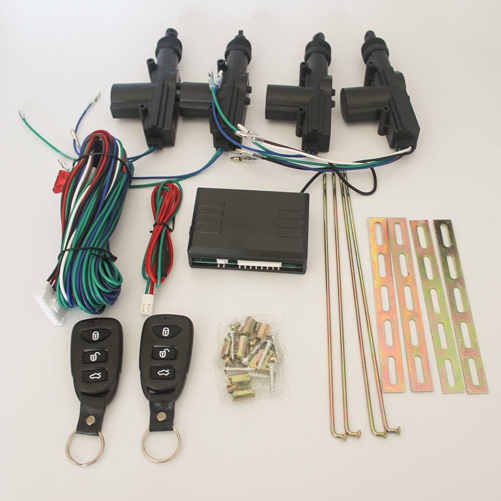 Car 12V general wireless remote control door lock, car one pull three electric central control lock, remote control door lock en