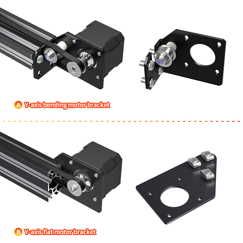 3D Printer Parts Y/X Axis Motor Mount Bracket And GT2 6mm with 2GT Tensioner For CR-10 Ender-3 DIY 3D Printer