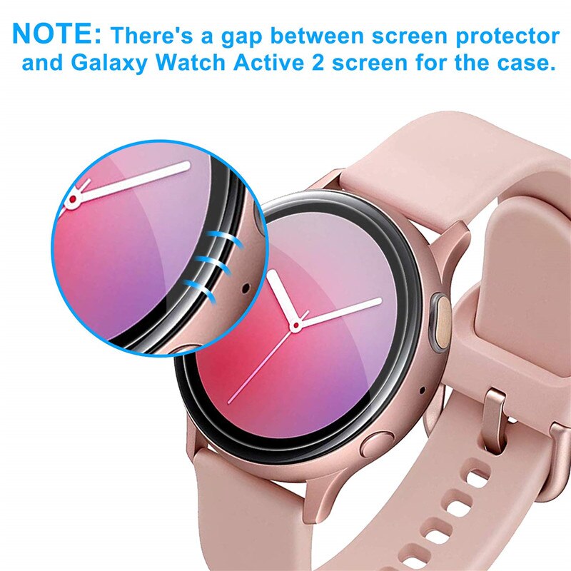 Película protectora de vidrio templado a prueba de arañazos para Samsung Galaxy Watch Active 2, accesorios para reloj inteligente de 40MM y 44MM