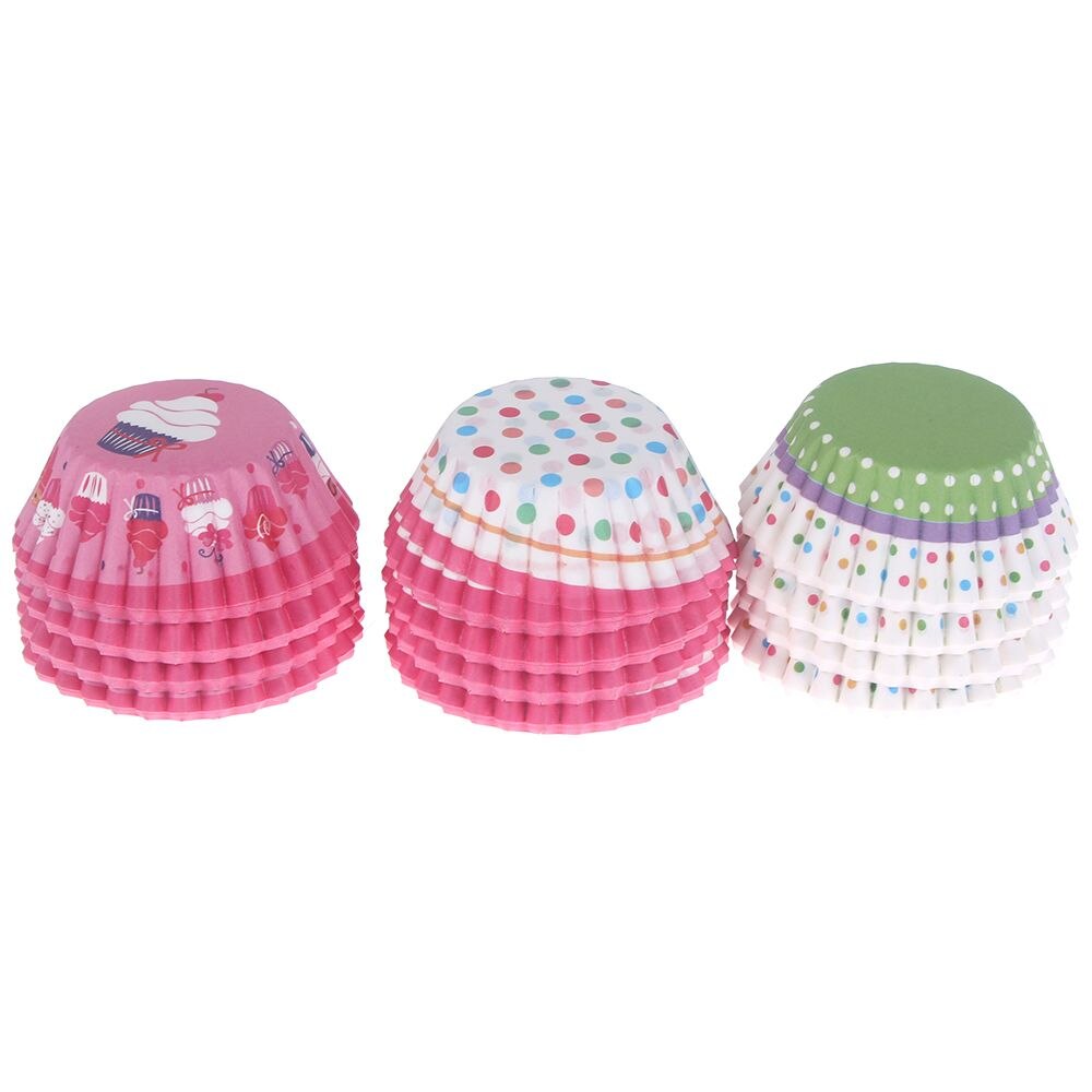 4 Stijlen 100 Stuks Cupcake Liner Bakken Cupcake Papieren Vormpjes Taartdoos Cup Eitaartjes Lade Cakevorm decoreren Gereedschappen