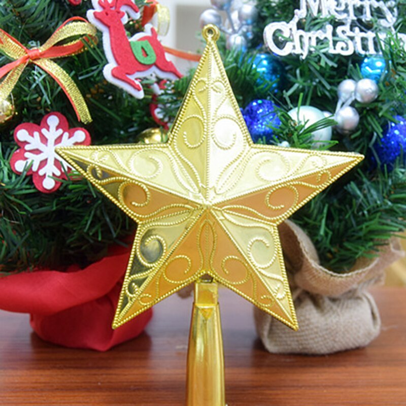 Kerst Levert Kerstboom Top Ster Gouden Kerst Ster Kerst Decoratie Ster Draad Vijf Ster Decoratie Accessoires