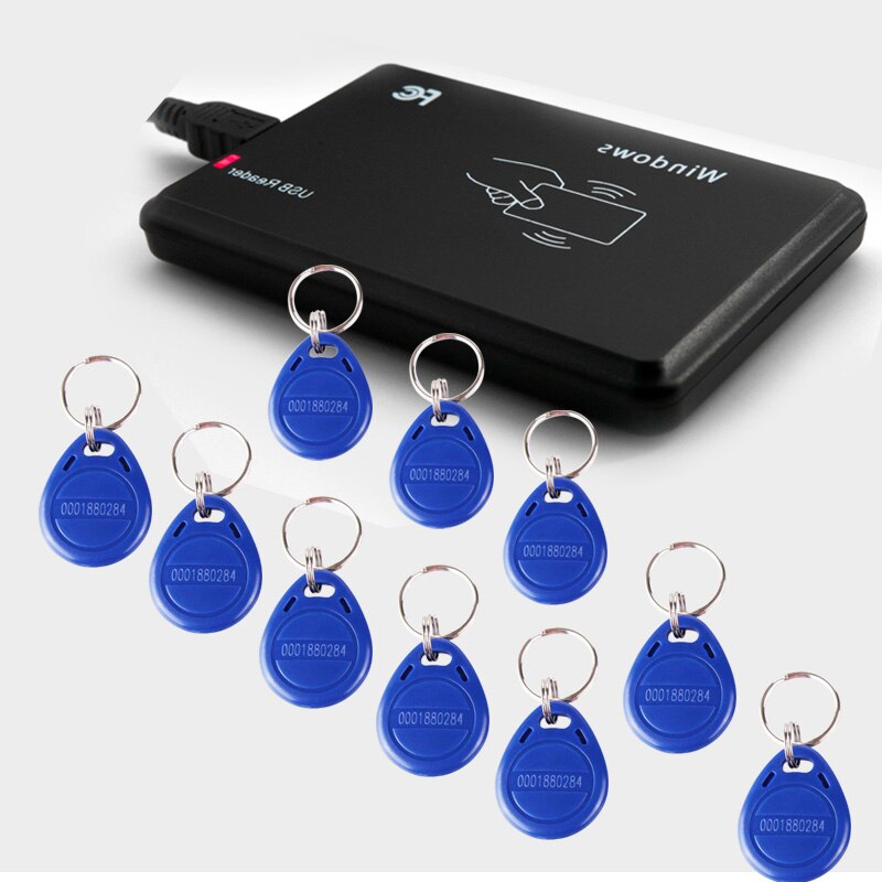 Eseye RFID USB EM4100 125 khz RFID EM ID Reader Gevoeligheid Proximity Smart Card Reader Ondersteuning Window Systeem USB RFID reader: card reader