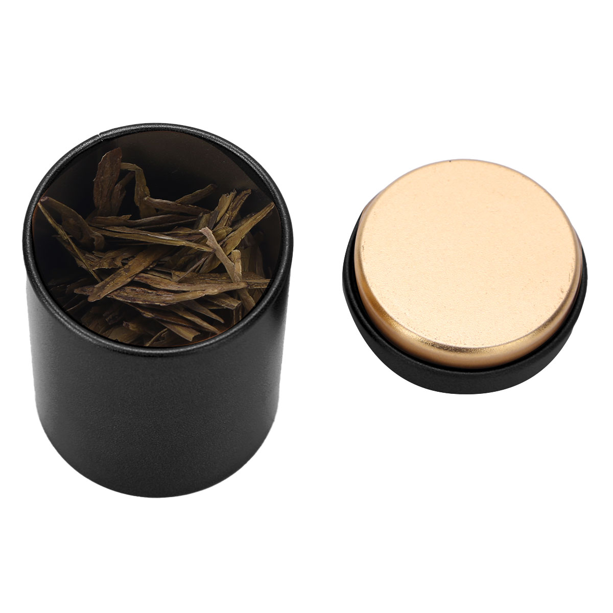 2Pcs Aluminum Moisture-Proof Mini Empty Tea Tins Canister Loose Leaf Tea Tin Containers with Airtight Lid Food Storage Container