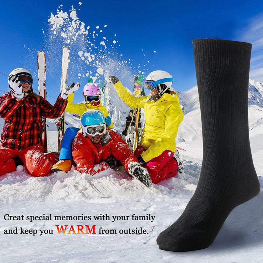 Thermal Cotton Winter Ski Heated Socks Sport Foot Warmer Electric Warming Sock Battery Power For Men Women