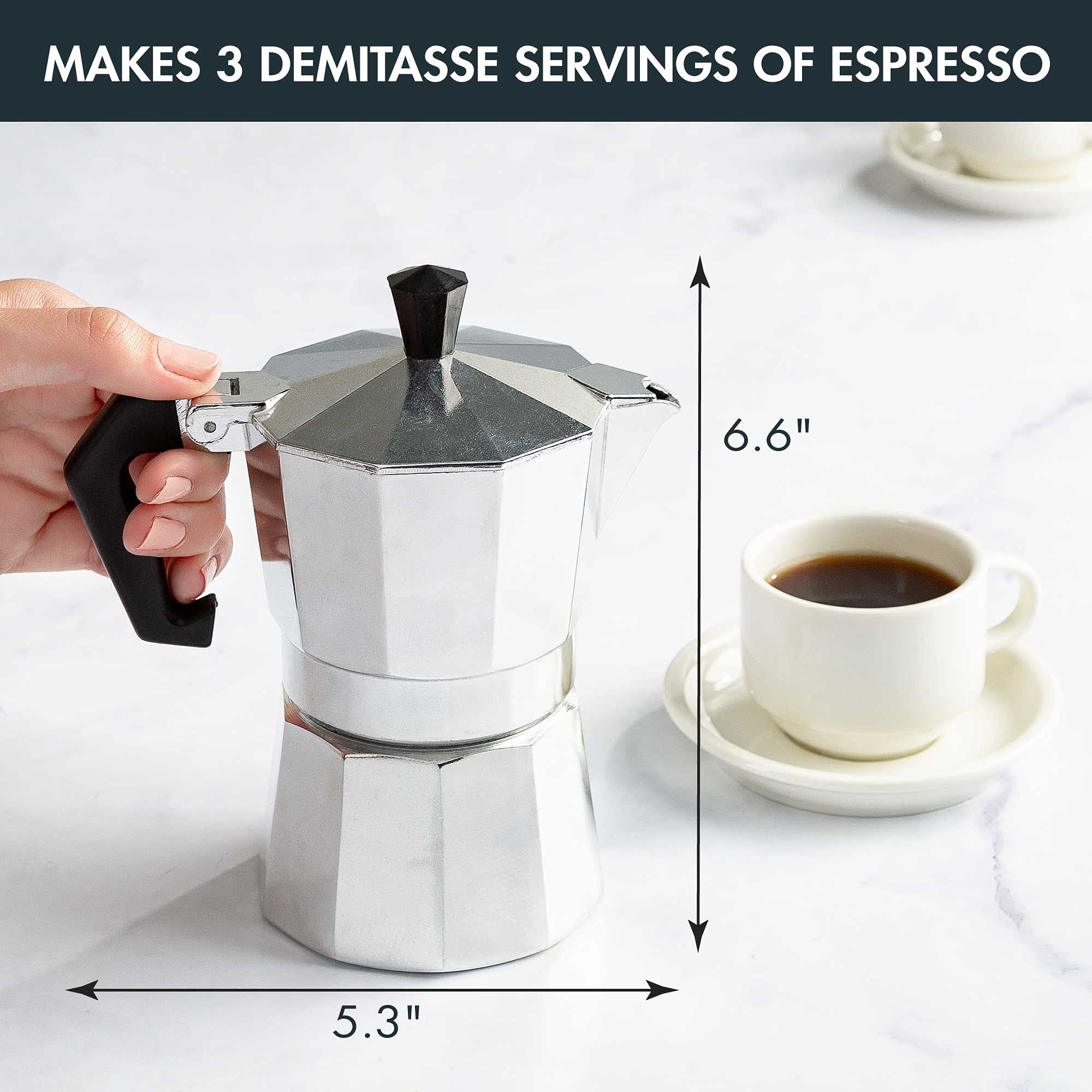 Italiaanse Koffie Machine Espresso Moka Pot Aluminium Geiser Koffiezetapparaat Waterkoker Latte Kachel Klassieke Coffeeware Barista Accessoires: 3 Cup