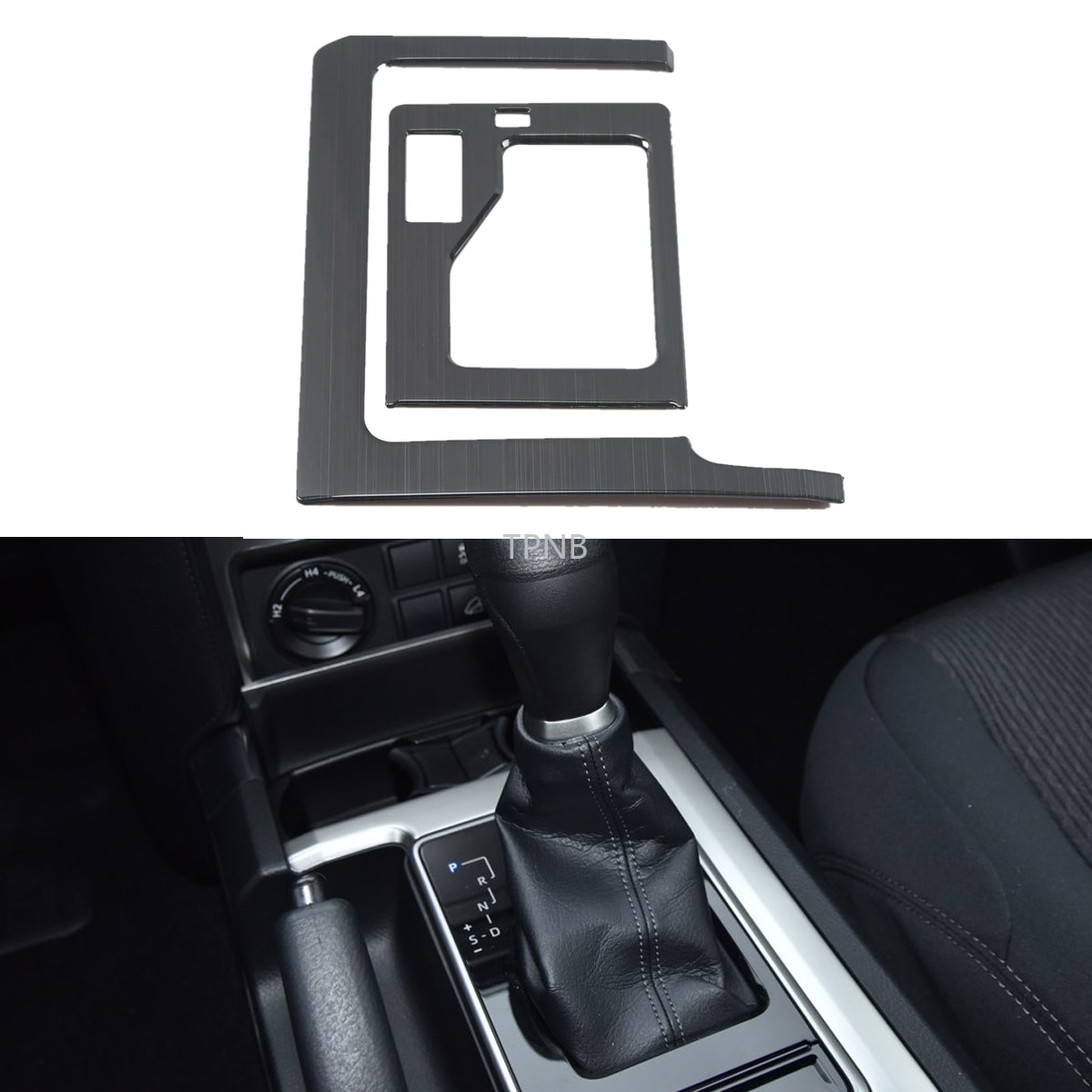 For Toyota Land Cruiser Prado 150 20182019 Stainless Steel Gear and USB Charging Socket Trim Cover Car Accessories