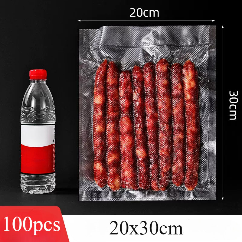 Vakuumverpackungsbeutel für Lebensmittel, 100 Stück, leere Lebensmittel-Vakuumbeutel für Vakuumierer, Lebensmittel frisch, lange Aufbewahrung, Verpackungsbeutel: MULTI