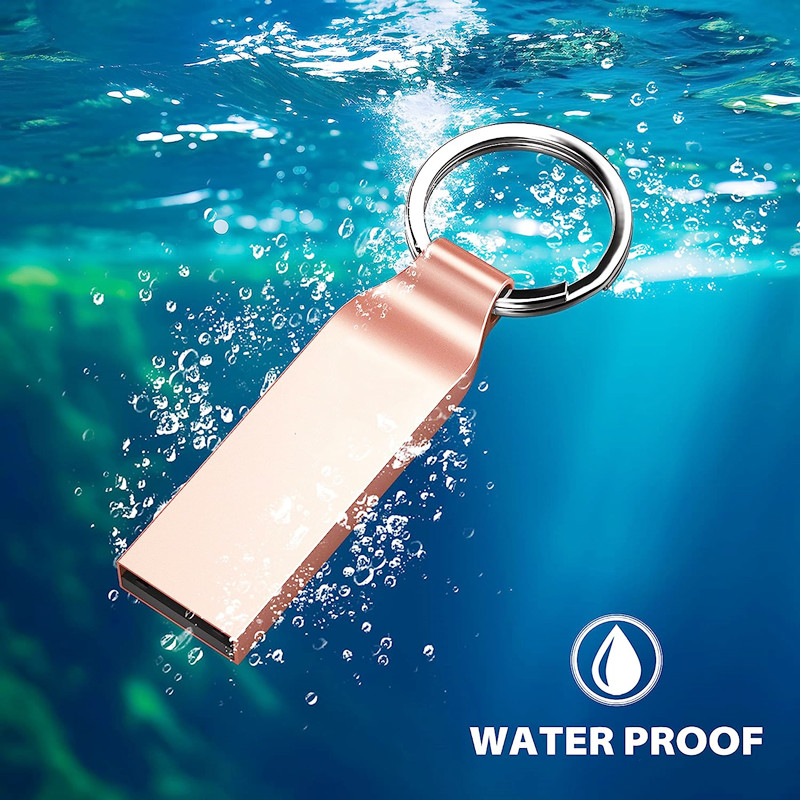 Metal USB Flash Drive 64GB 128GB key chain Pendrive Waterproof usb Pen 256GB 512GB USB Memory Stick Flash Disk