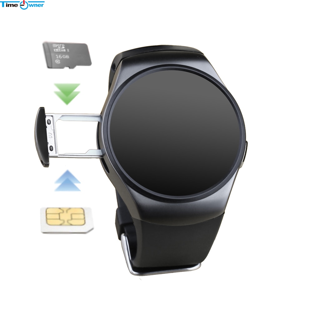 Chronomètre KW18 + horloge montre intelligente Android Tracker santé MTK2502c Bluetooth Notification prise en charge SIM TF carte pour Samsung Xiaomi