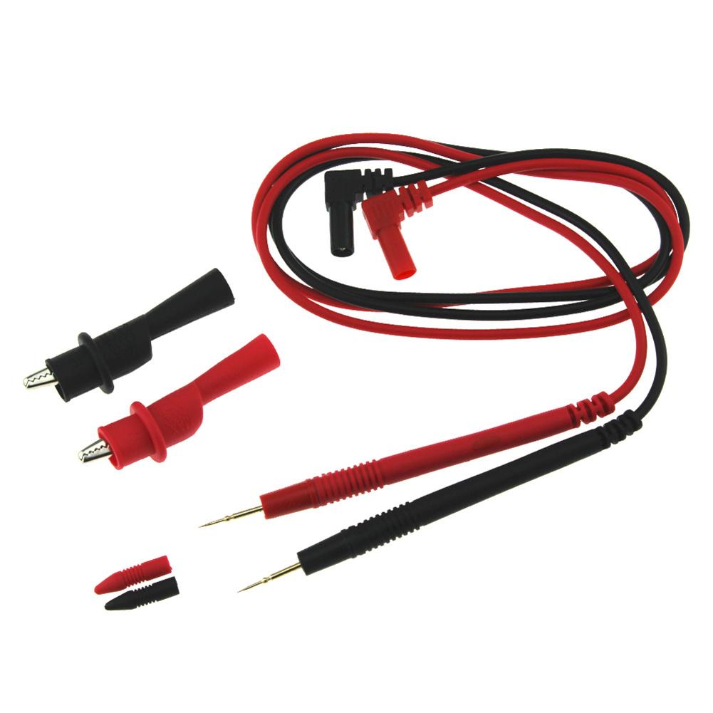 10A Red & Black Ultra-Puntige Multimeter Test Lead Wire Probe Pen Kabel Met Alligator Clip Voor IC Pins LED Kleine Compone J3