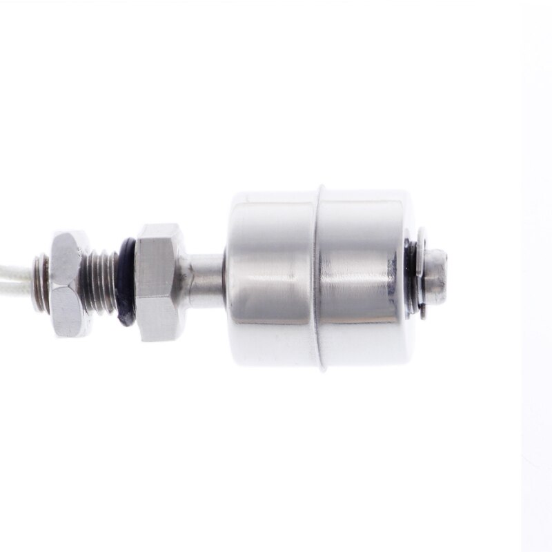 Sensor de nivel de agua líquida Vertical de acero inoxidable, interruptor de flotador interno de 45mm, línea 35CM 10W
