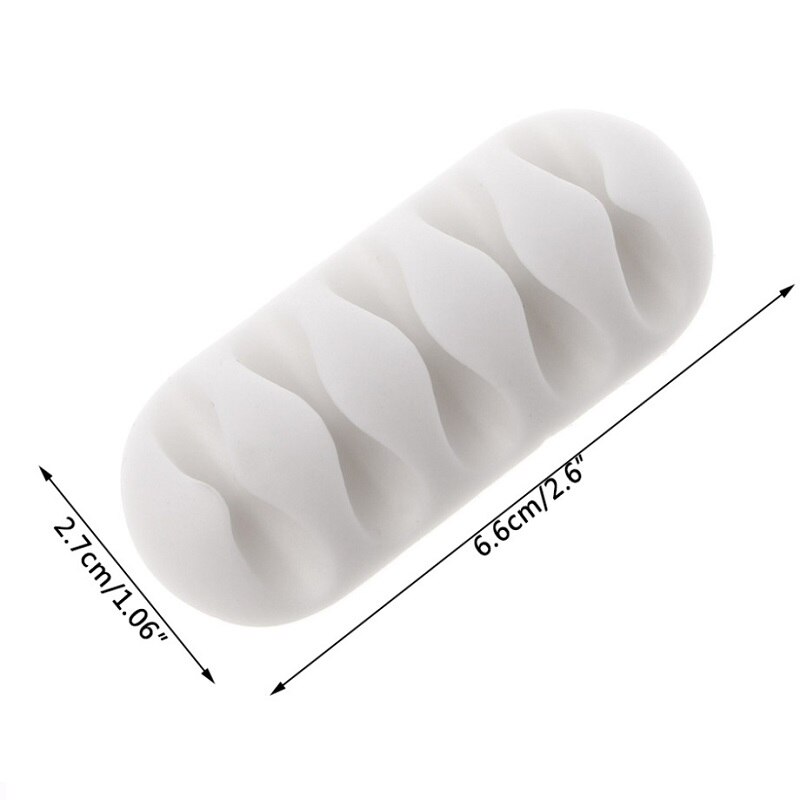 Zachte Siliconen Kabel Winder Oortelefoon Kabel Organisator Draad Opslag Silicon Oplader Houder Clips Kabelhaspel 5 Kleuren
