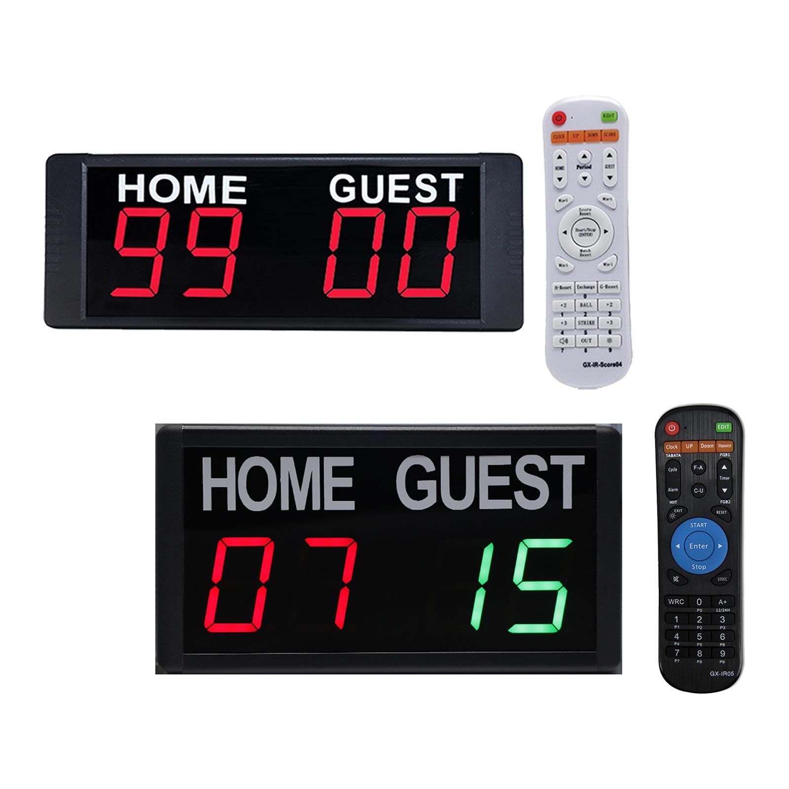 Elektronische digitale Anzeigetafel zum Zählen von Punkten mit Fern-Timer-Punkten für Basketball, Boxen, Volleyball, Tennis, Fußball