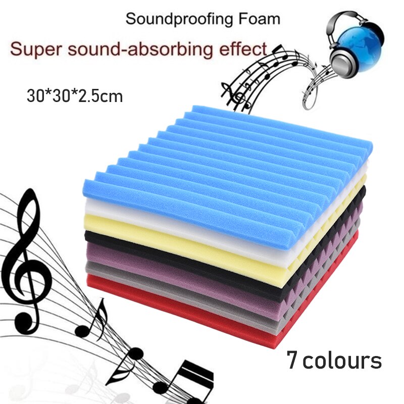1PCS Soundproofing Foam Acoustic Wall Panel Sound Insulation Foam Studio Wall Tiles 30cm*30cm
