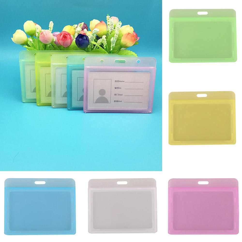 Clear Waterproof Transparent PVC Plastic ID Card Holder Plastic DOUBLE FACE ID CASE - View #3