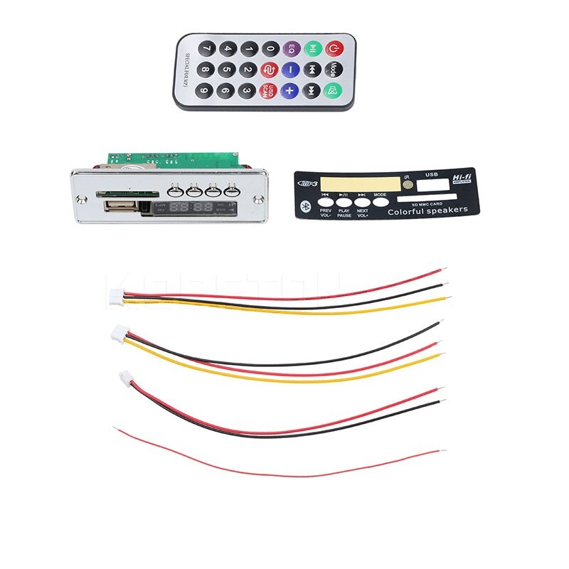 Kebidu carro mp3 decodificador placa módulo usb bluetooth mãos-livres jogador integrado ZTV-M01BT controle remoto usb fm aux rádio