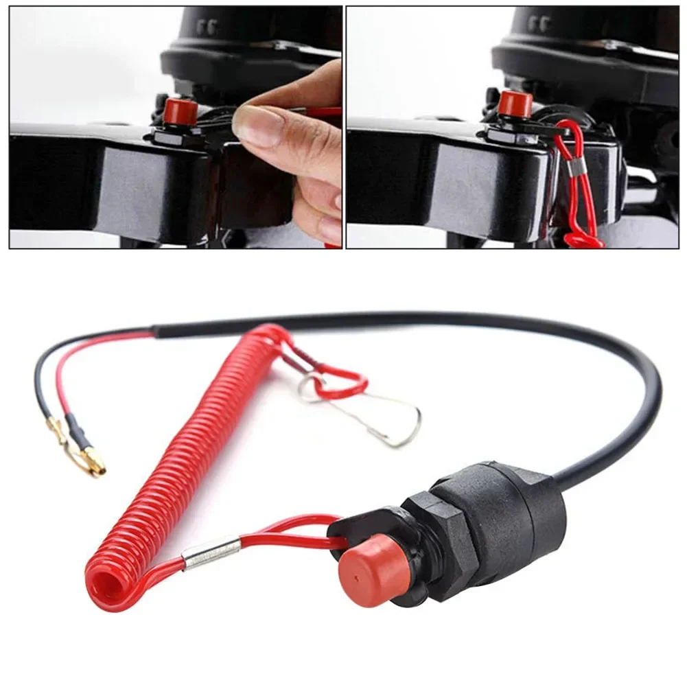 Bootmotor Noodveiligheidskoord Kill Stop Switch Lanyard Cord Rood Emergency Safety Lanyard Tool